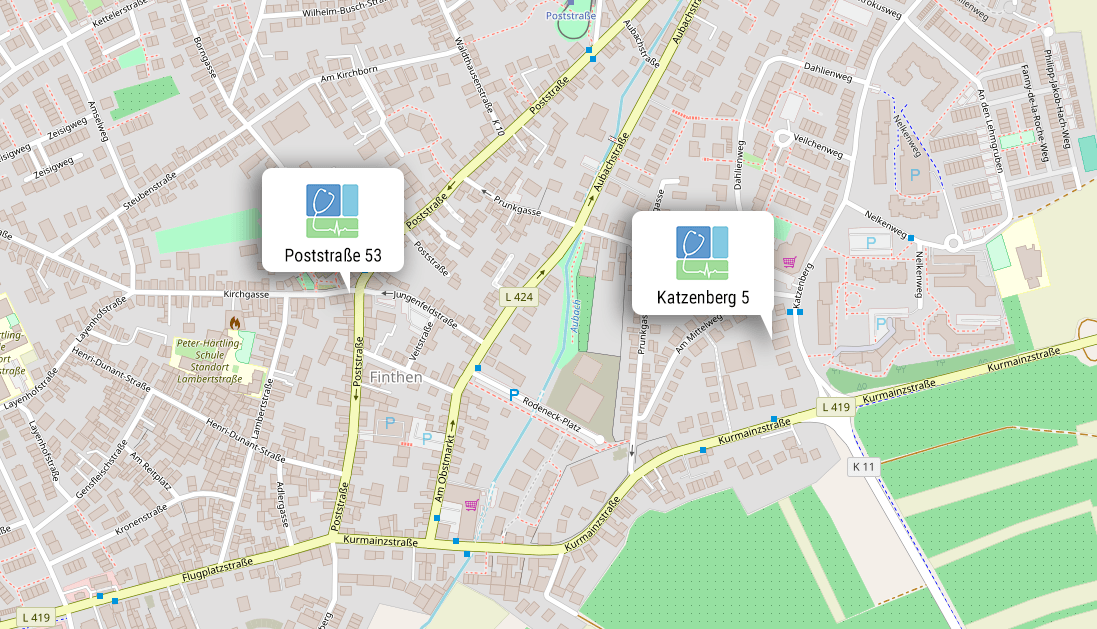 Anfahrt zur Arztpraxis Mainz Finthen
